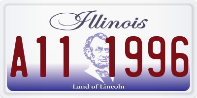 IL license plate A111996