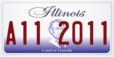 IL license plate A112011