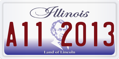 IL license plate A112013