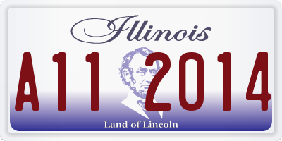 IL license plate A112014