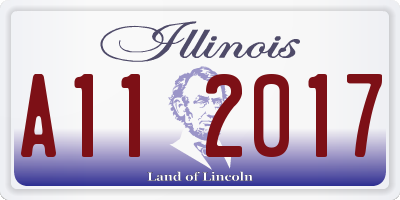 IL license plate A112017