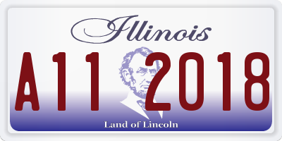 IL license plate A112018
