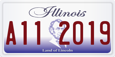 IL license plate A112019