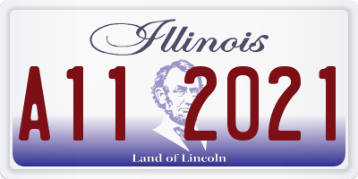 IL license plate A112021