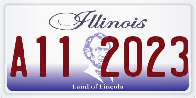 IL license plate A112023