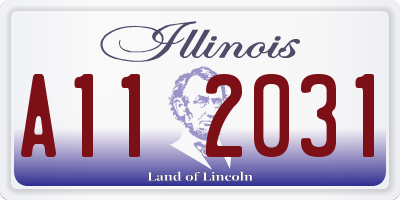 IL license plate A112031