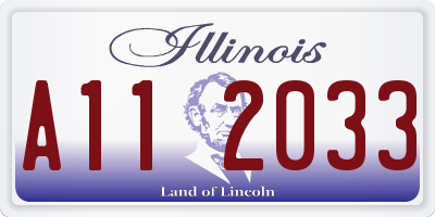 IL license plate A112033