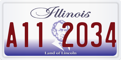 IL license plate A112034