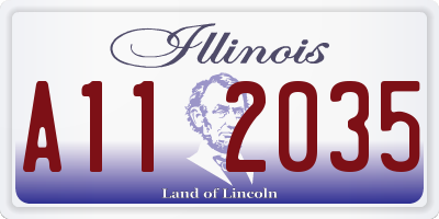 IL license plate A112035