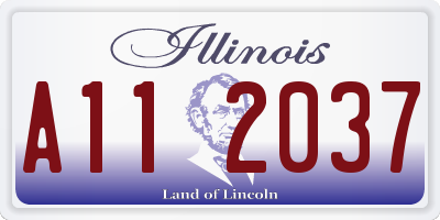 IL license plate A112037