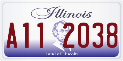 IL license plate A112038