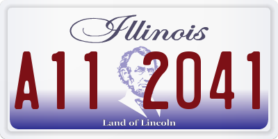 IL license plate A112041