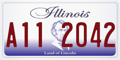 IL license plate A112042