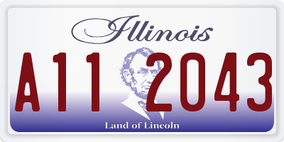 IL license plate A112043