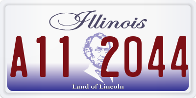 IL license plate A112044