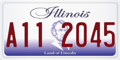 IL license plate A112045