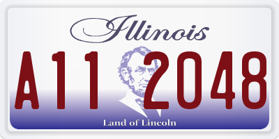 IL license plate A112048
