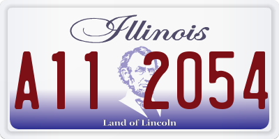 IL license plate A112054