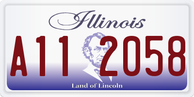 IL license plate A112058