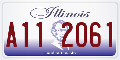 IL license plate A112061