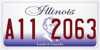 IL license plate A112063