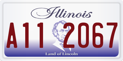 IL license plate A112067