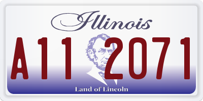 IL license plate A112071