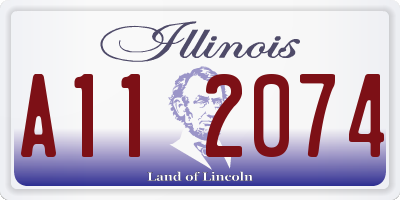 IL license plate A112074