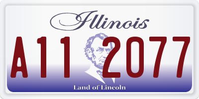 IL license plate A112077