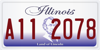 IL license plate A112078