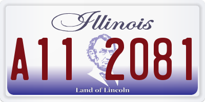 IL license plate A112081
