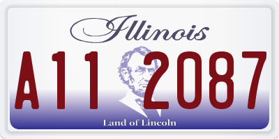 IL license plate A112087