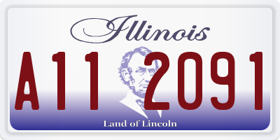 IL license plate A112091