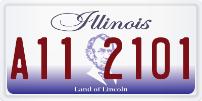 IL license plate A112101