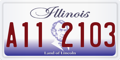 IL license plate A112103