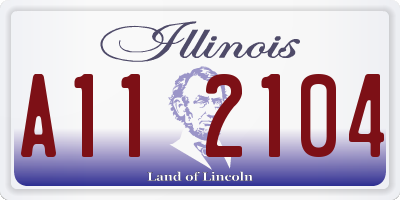 IL license plate A112104