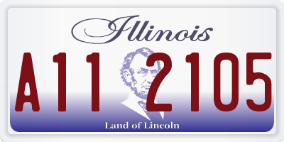 IL license plate A112105