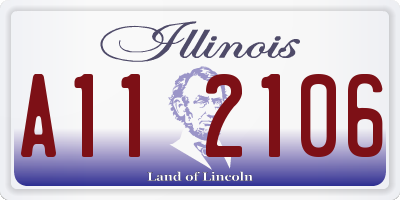 IL license plate A112106