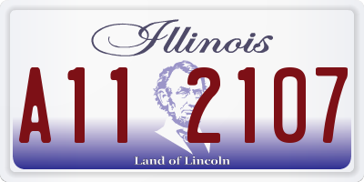 IL license plate A112107