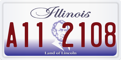 IL license plate A112108