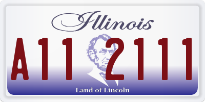 IL license plate A112111