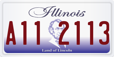 IL license plate A112113