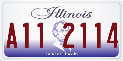 IL license plate A112114