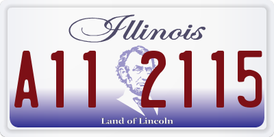 IL license plate A112115
