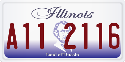 IL license plate A112116
