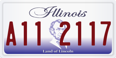 IL license plate A112117