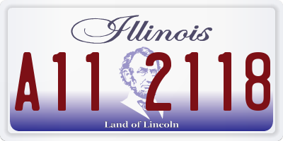 IL license plate A112118
