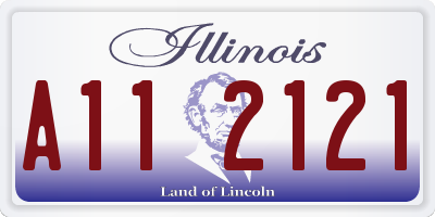 IL license plate A112121