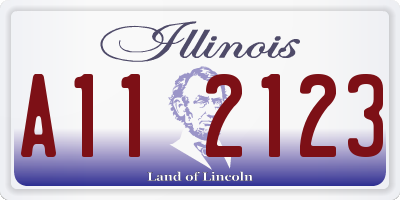 IL license plate A112123