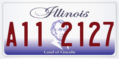 IL license plate A112127